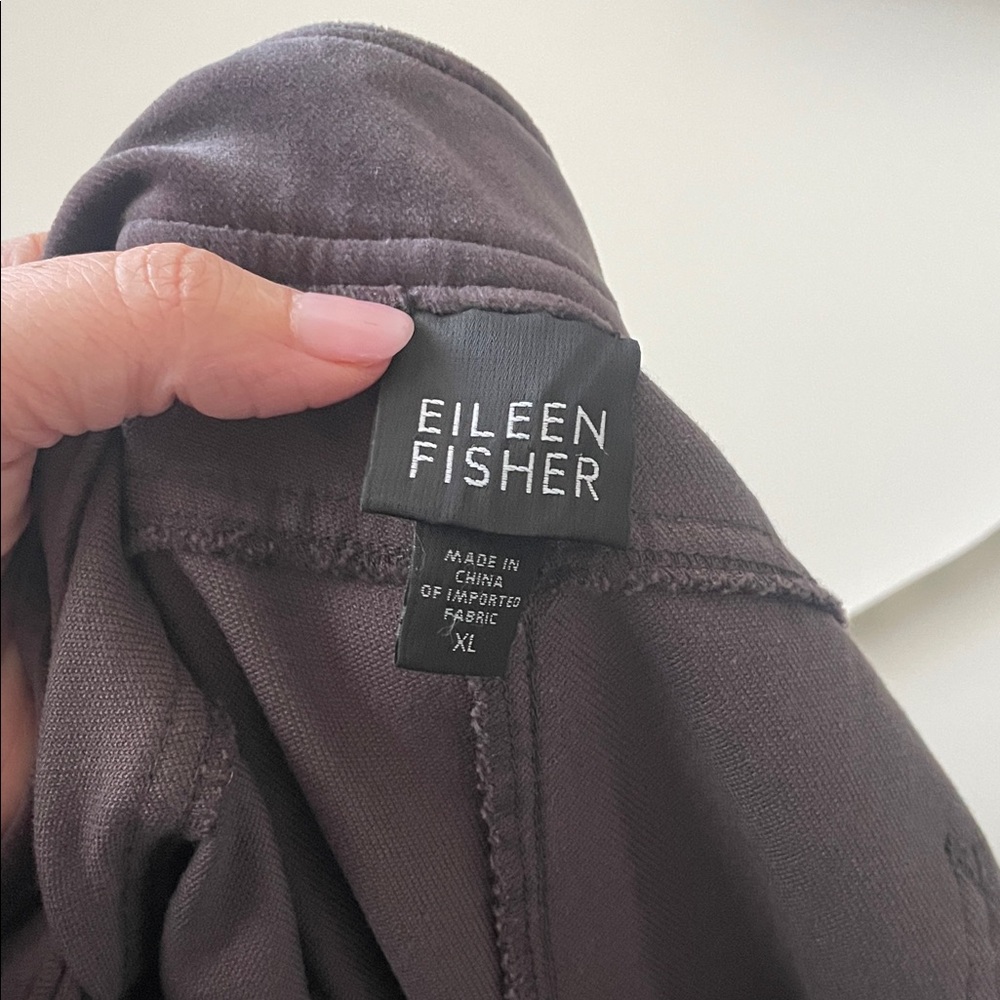 Eileen Fisher Women’s XL Plus Versatile‎ Deep Brown Purple Pant - Picture 2 of 14